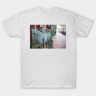 Selective focus on foreground in street scene in plush residential suburb in Boston New England T-Shirt